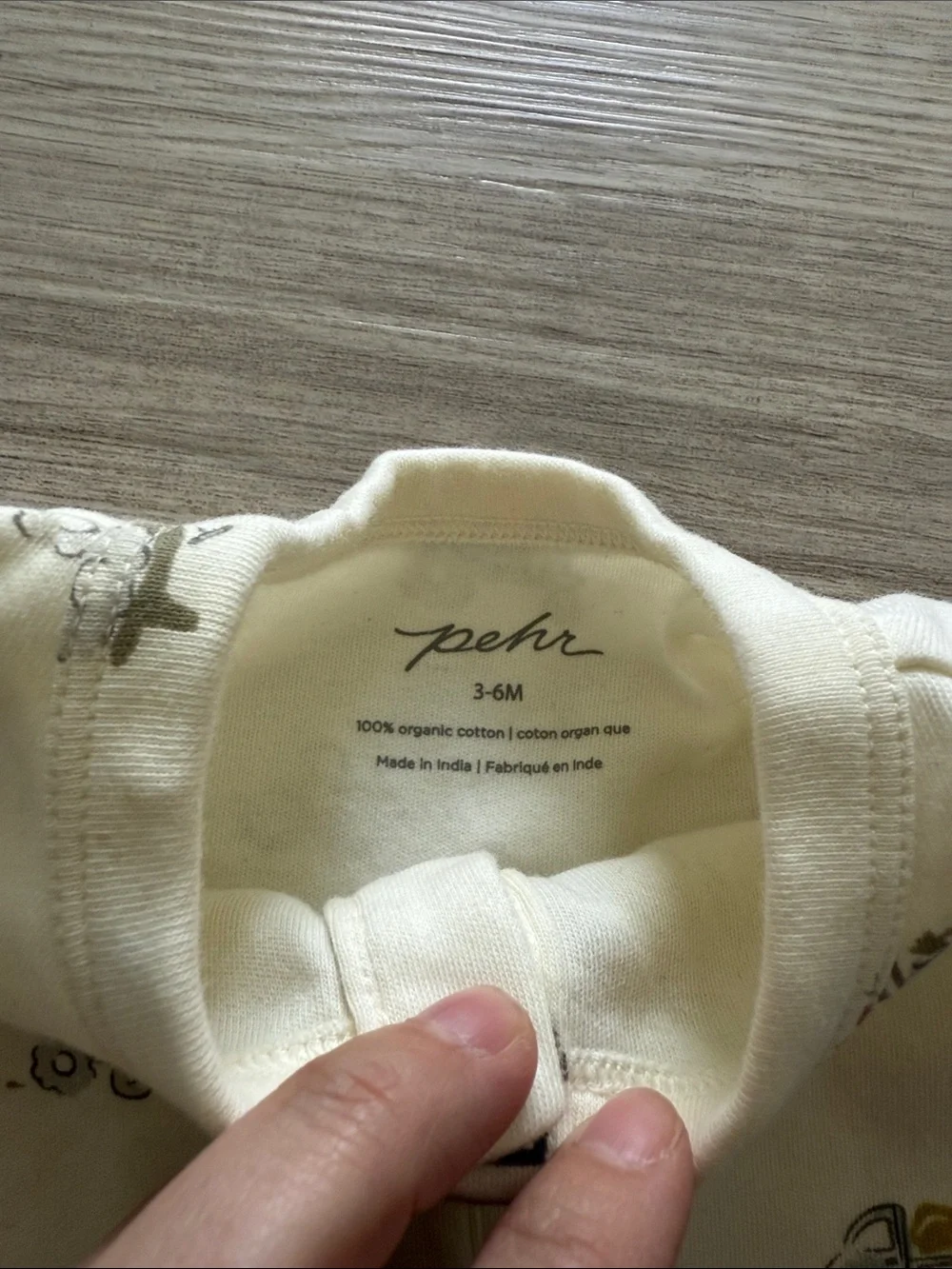 PEHR Henley Patch Pocket Romper Rush Hour 3-6 months